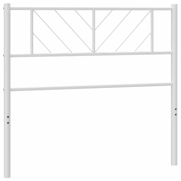 vidaXL metallist vahetatav voodipeats, valge, 75 cm