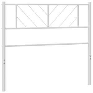 Kovové náhradní čelo postele bílé 75 cm - obrázek 2