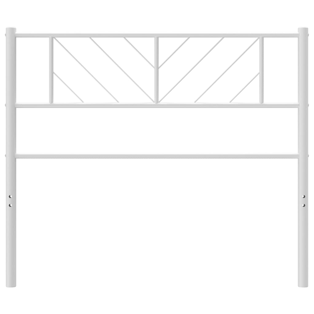 vidaXL Hoofdbord 75 cm metaal wit afbeelding
