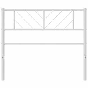 Kovové náhradní čelo postele bílé 90 cm - obrázek 3