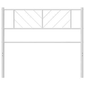Kovové náhradní čelo postele bílé 100 cm - obrázek 4