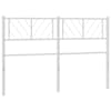 vidaXL metallist vahetatav voodipeats, valge, 120 cm