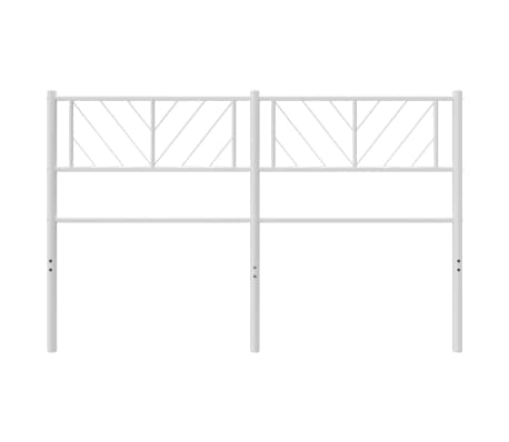 vidaXL Metalinis galvūgalis, baltos spalvos, 120cm
