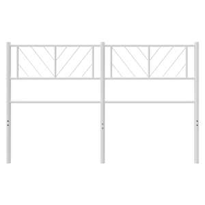Kovové náhradní čelo postele bílé 120 cm - obrázek 3