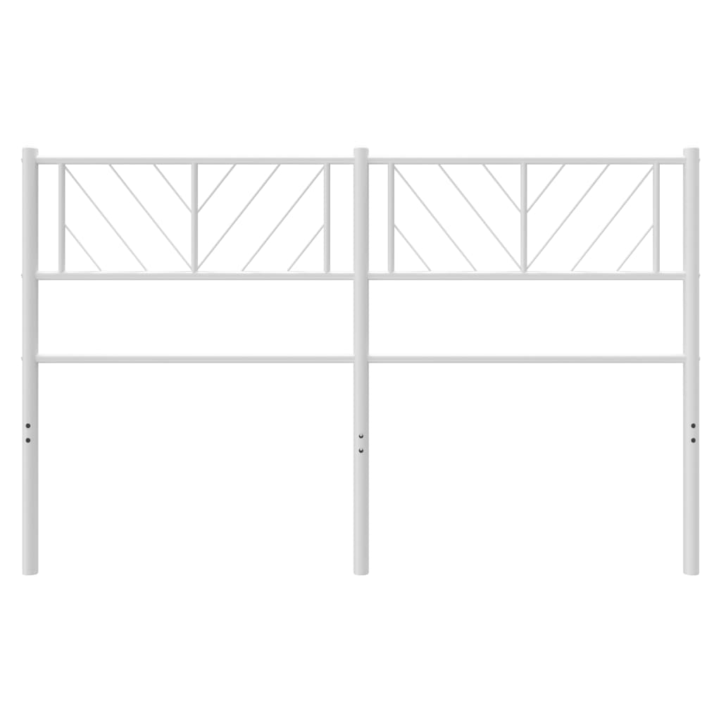 vidaXL Hoofdbord 140 cm metaal wit afbeelding