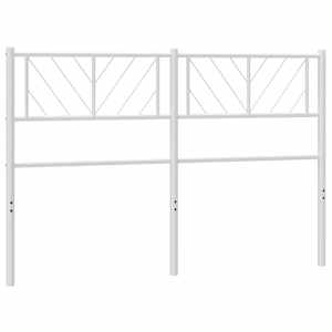 Kovové náhradní čelo postele bílé 150 cm - obrázek 2