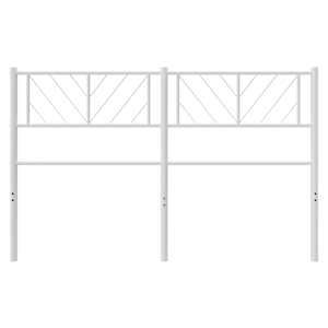 Kovové náhradní čelo postele bílé 150 cm - obrázek 4
