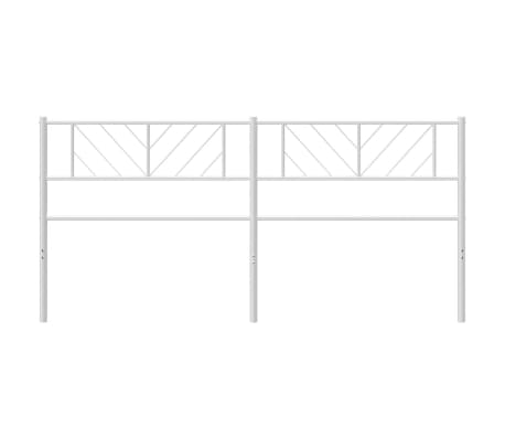 vidaXL Metalno uzglavlje bijelo 160 cm