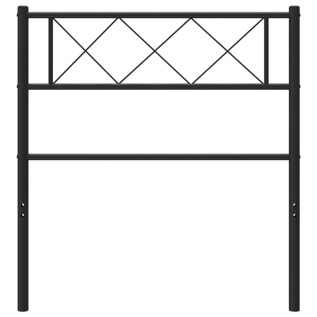 vidaXL Hoofdbord 75 cm metaal zwart afbeelding