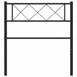 vidaXL T&ecirc;te de lit m&eacute;tal noir 75 cm