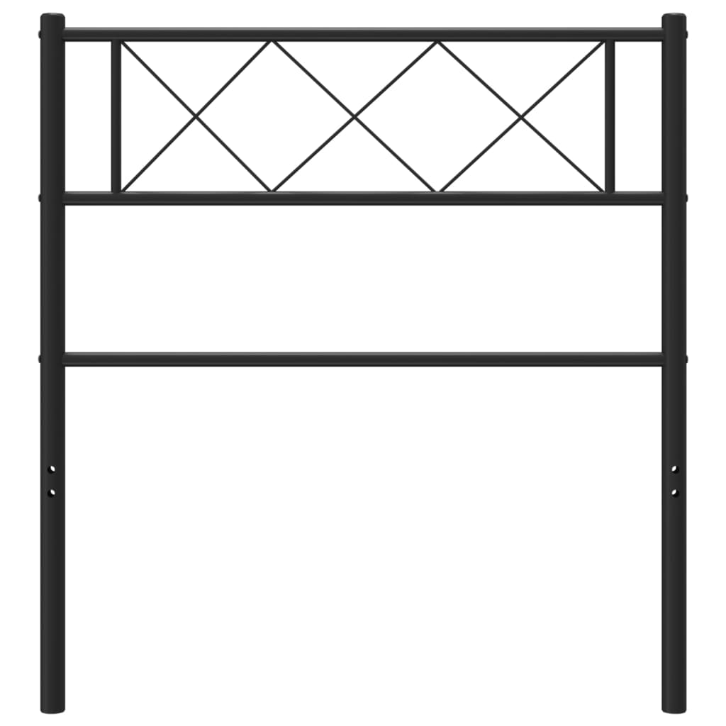 vidaXL Hoofdbord 80 cm metaal zwart afbeelding