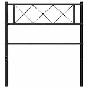 vidaXL Metal Headboard Black 80 cm