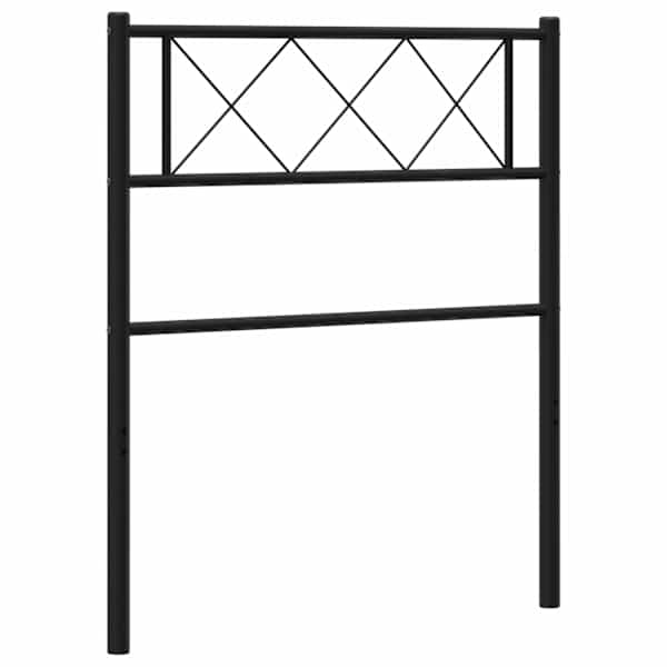 vidaXL metallist vahetatav voodipeats, must, 90 cm
