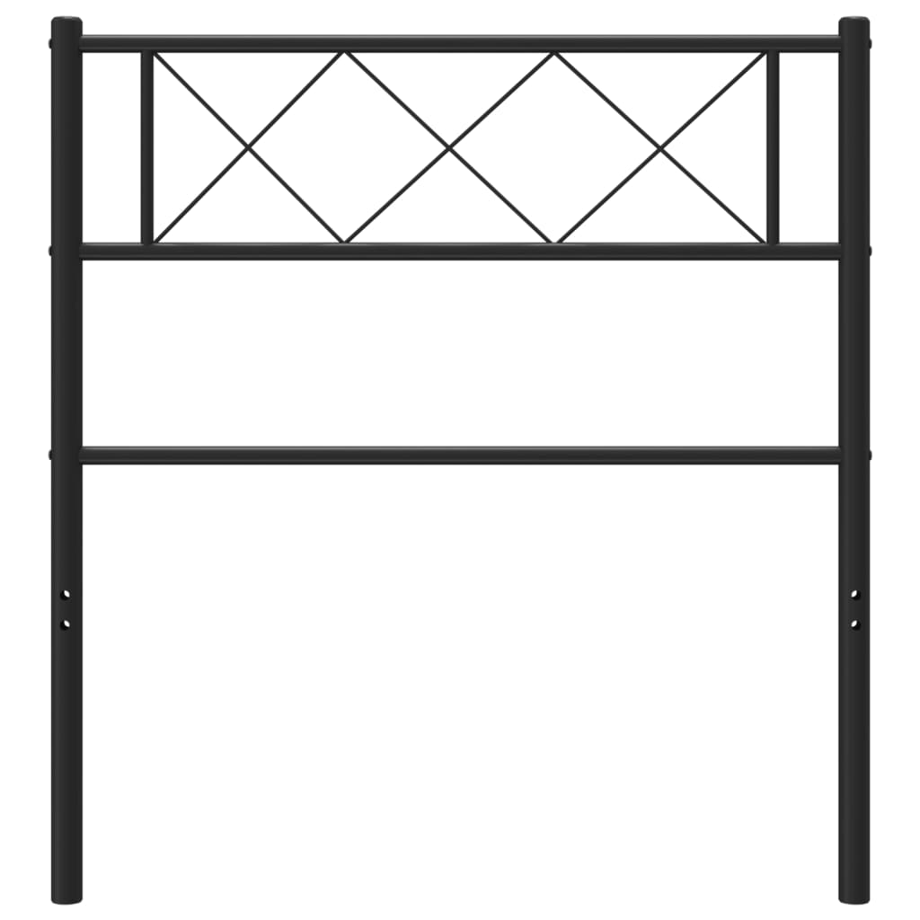 vidaXL Hoofdbord 90 cm metaal zwart afbeelding