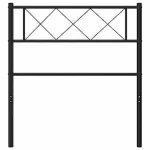 Kovové náhradní čelo postele černé 100 cm - obrázek 4