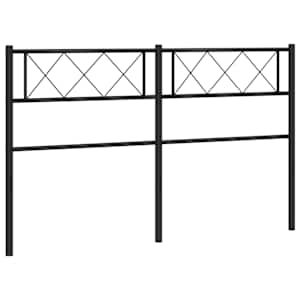 Kovové náhradní čelo postele černé 120 cm - obrázek 2