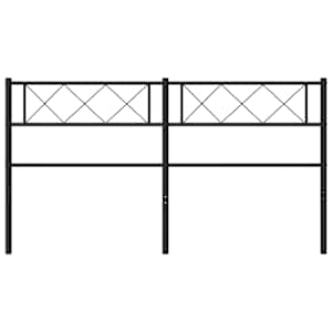 Kovové náhradní čelo postele černé 120 cm - obrázek 3