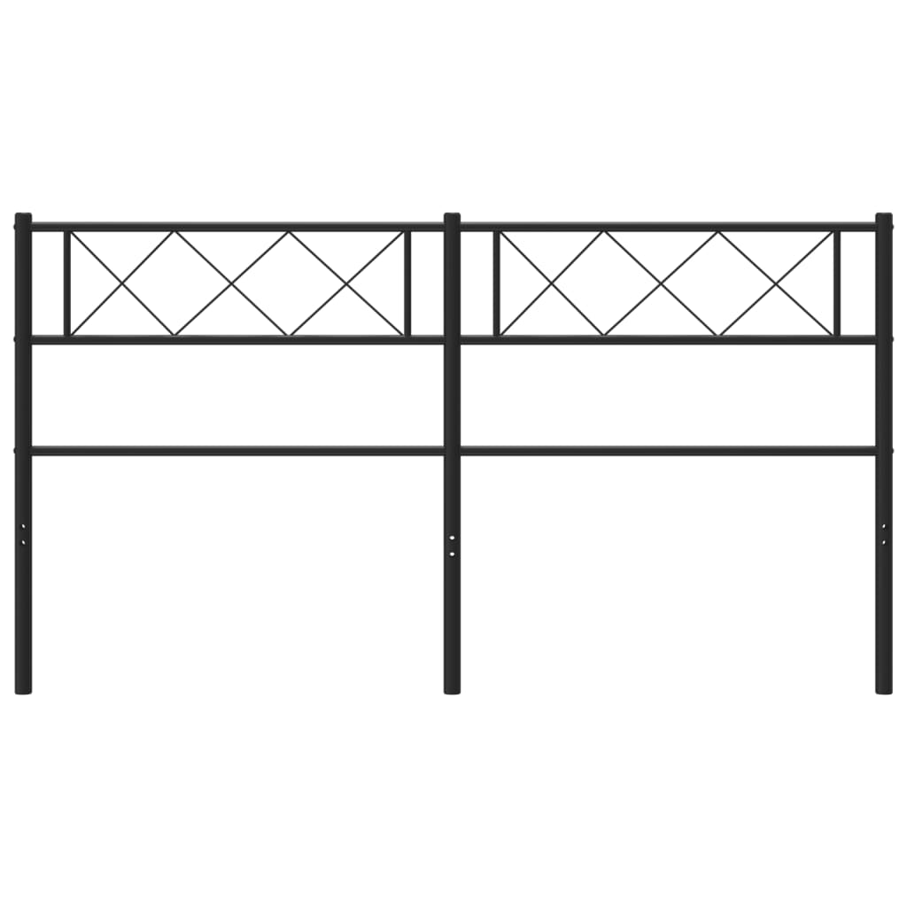 vidaXL Hoofdbord 140 cm metaal zwart afbeelding