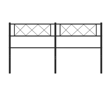 vidaXL H&ouml;fu&eth;gafl &uacute;r M&aacute;lmi Svartur 140 cm