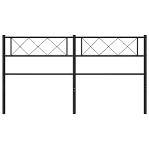 vidaXL H&ouml;fu&eth;gafl &uacute;r M&aacute;lmi Svartur 140 cm