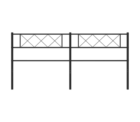 vidaXL Metalno uzglavlje crno 160 cm