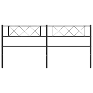 vidaXL Metalno uzglavlje crno 160 cm