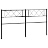 vidaXL metallist vahetatav voodipeats, must, 200 cm