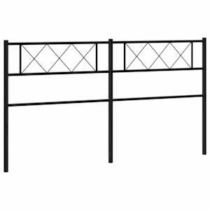 Kovové náhradní čelo postele černé 200 cm - obrázek 5