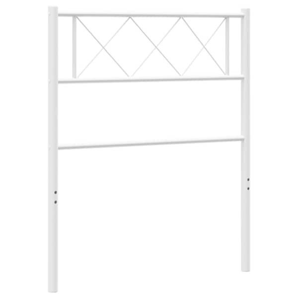 vidaXL metallist vahetatav voodipeats, valge, 90 cm