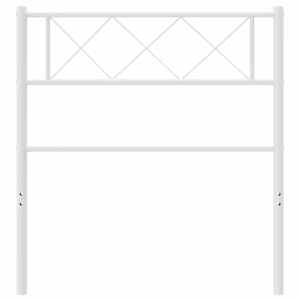 Kovové náhradní čelo postele bílé 90 cm - obrázek 3