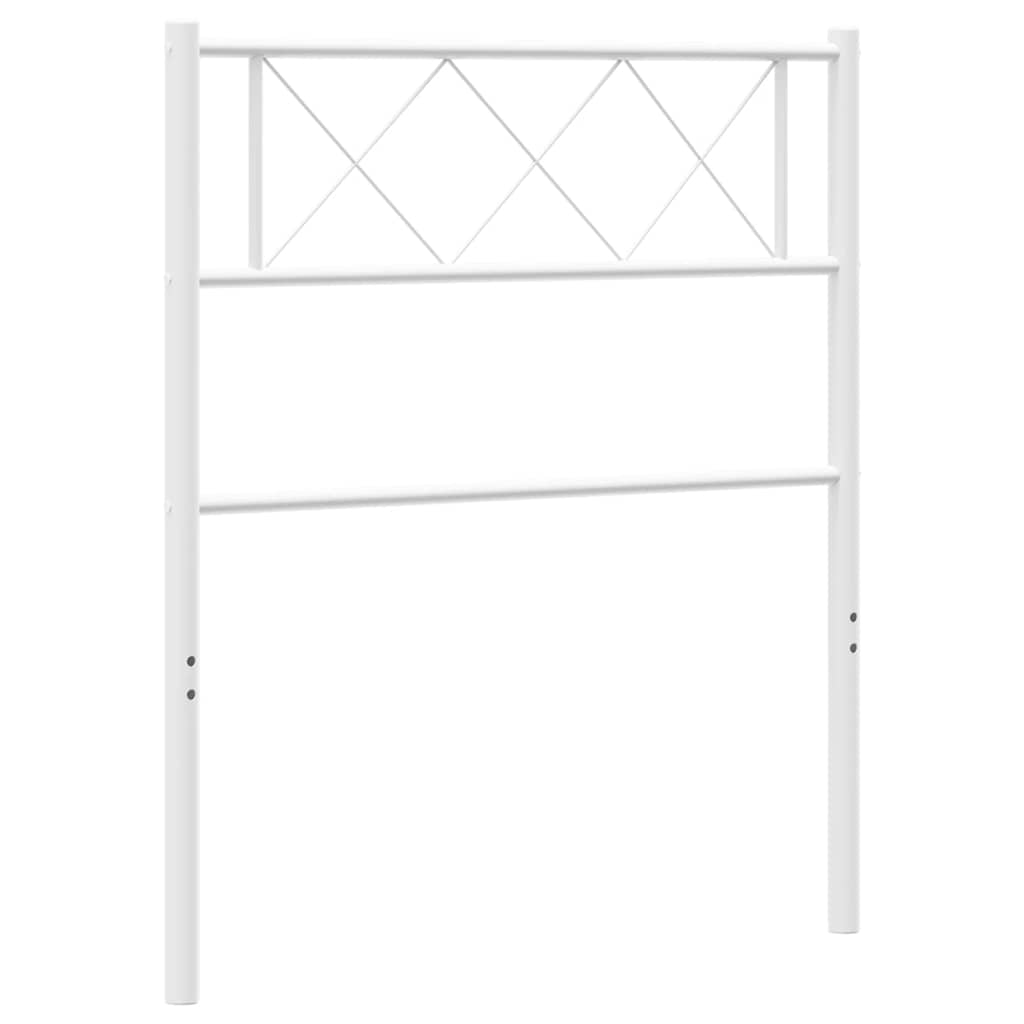 vidaXL Kovové čelo postele bílé 100 cm