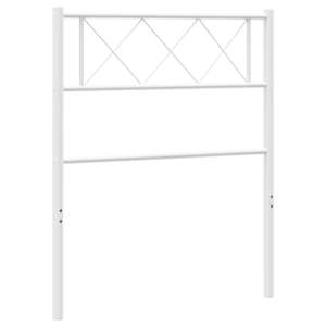 Kovové náhradní čelo postele bílé 100 cm - obrázek 2