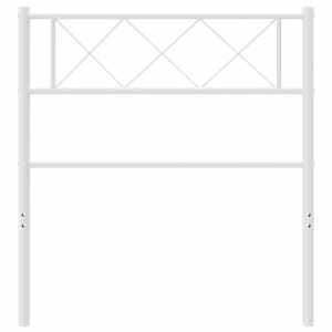 Kovové náhradní čelo postele bílé 100 cm - obrázek 4