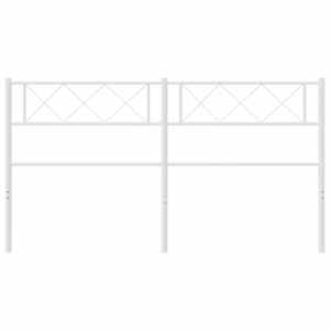 Kovové náhradní čelo postele bílé 150 cm - obrázek 4
