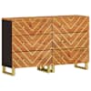 vidaXL puhvetkapid 2 tk, pruun ja must, 60 x 33,5 x 75 cm, mangopuit