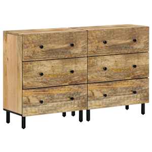 Odkládací skříňky 2 ks 60x33x75 cm masivní mangovníkové dřevo