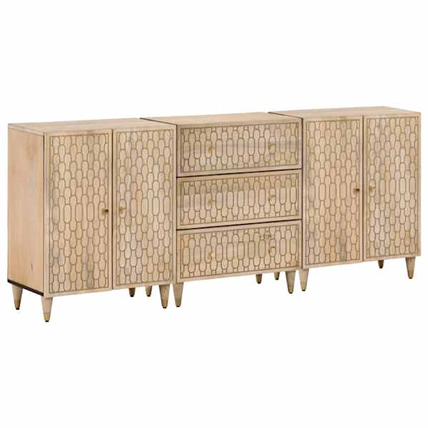 vidaXL puhvetkapid 3 tk, 60 x 33 x 75 cm, mangopuit