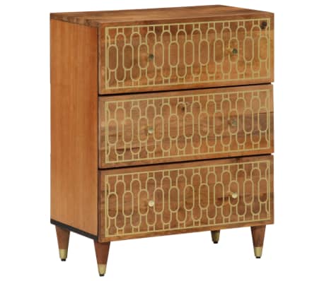 vidaXL Armoires lat&eacute;rales 2 pcs 60x33x75 cm bois massif de manguier