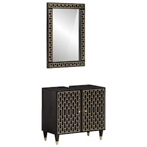 Kopalniška garnitura 2-delna trden mangov les