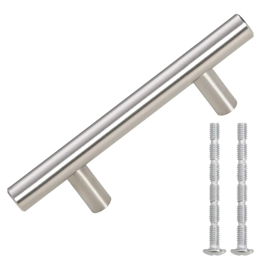 vidaXL Handvatten 10 st 64 mm roestvrij staal zilverkleurig afbeelding