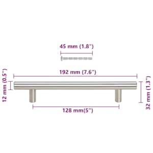 Nábytkové úchytky 10 ks stříbrné 128 mm nerezová ocel - obrázek 10