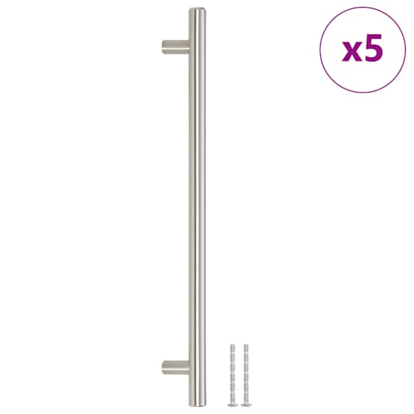 vidaXL kapi k&auml;epidemed 5 tk, h&otilde;bedane, 224 mm, roostevaba teras