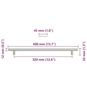 Nábytkové úchytky 5 ks stříbrné 320 mm nerezová ocel - obrázek 10