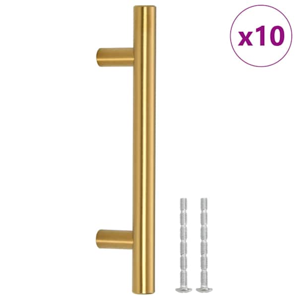 vidaXL kapi k&auml;epidemed 10 tk, kuldne, augu keskpunkt 96 mm kogupikkus 150 mm, roostevaba teras