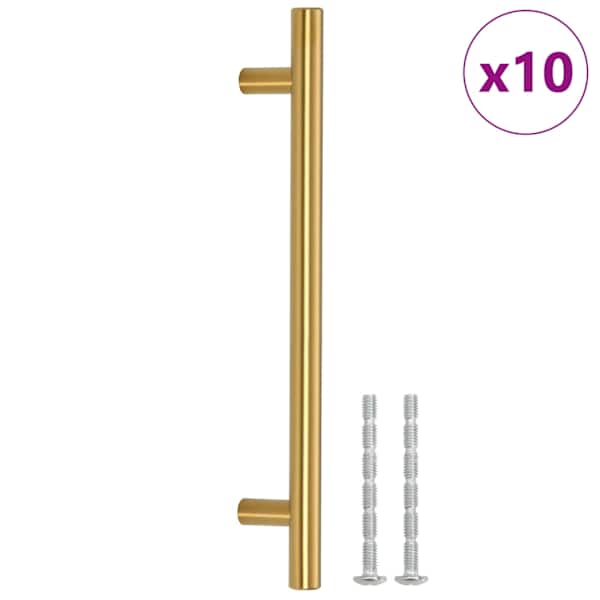 vidaXL kapi k&auml;epidemed 10 tk, kuldne, avade vahekaugus 160 mm kogupikkus 224 mm, roostevaba teras