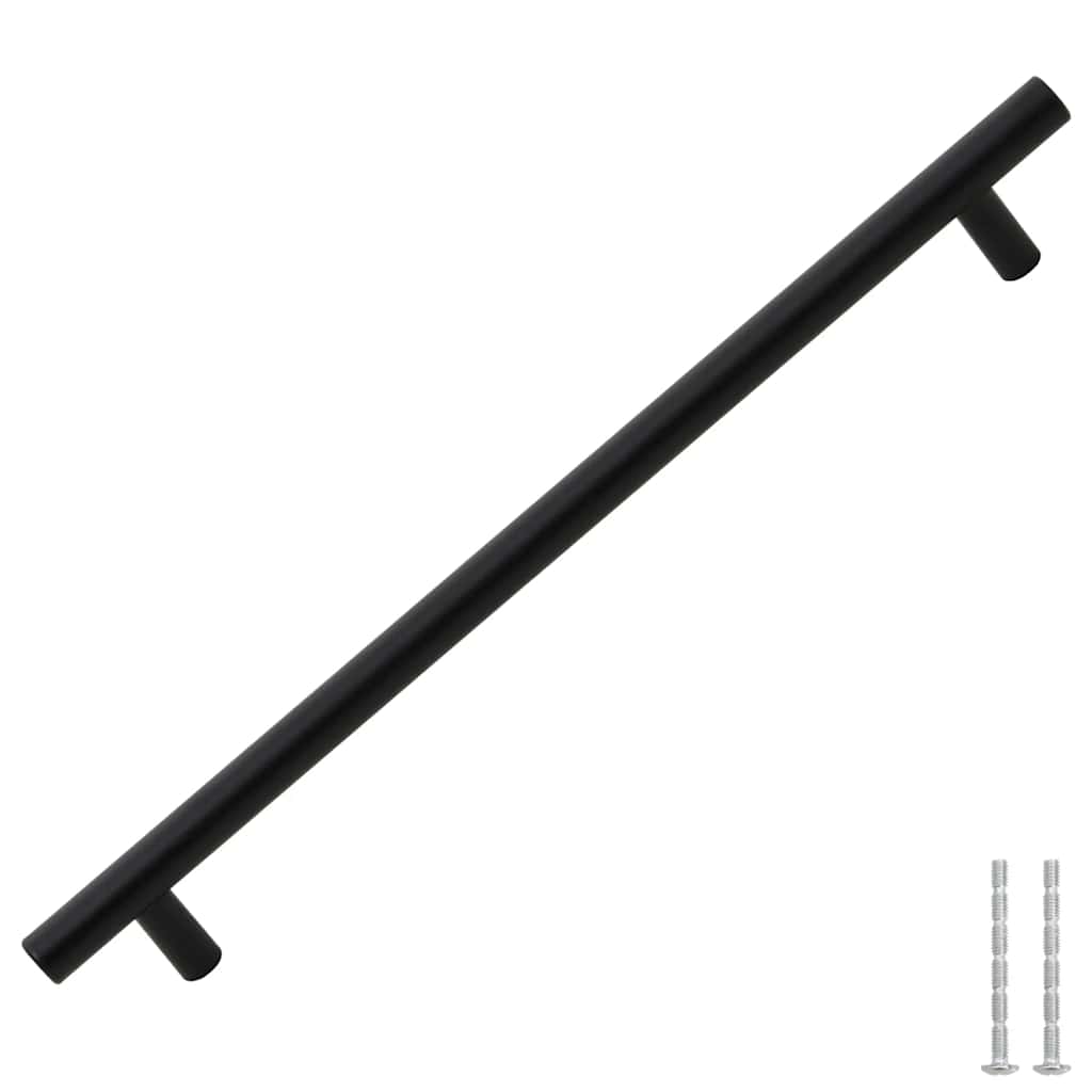 vidaXL Handvatten 5 st 224 mm roestvrij staal zwart afbeelding