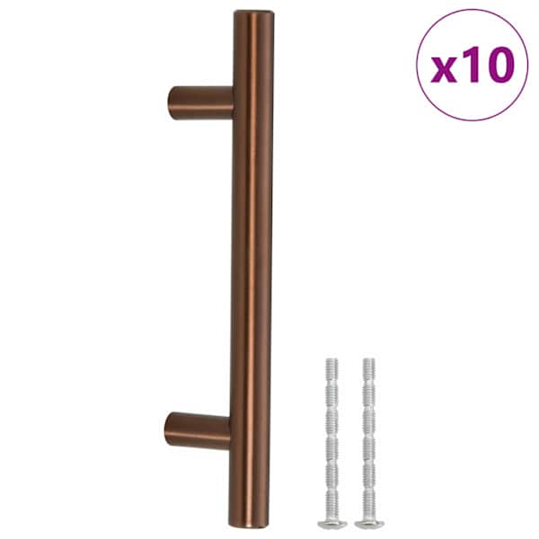 vidaXL kapi k&auml;epidemed 10 tk, pronks, 96 mm, roostevaba teras