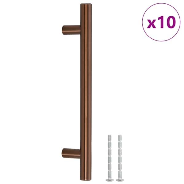 vidaXL kapi k&auml;epidemed 10 tk, pronks, 128 mm, roostevaba teras
