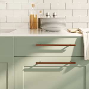 Ročaji za omarico 5 kosov bronasti 224 mm nerjaveče jeklo