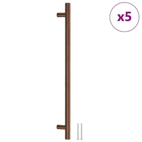 vidaXL kapi k&auml;epidemed 5 tk, pronks, 320 mm, roostevaba teras